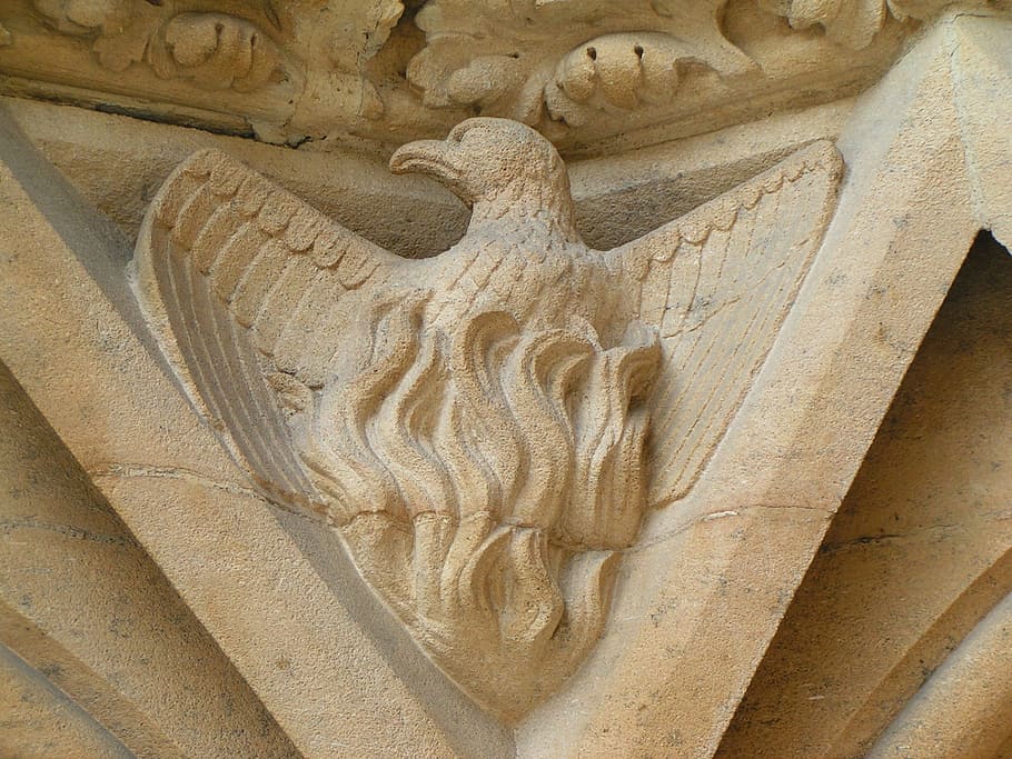 phoenix, metz, cathedral, art and craft, representation, sculpture HD wallpaper