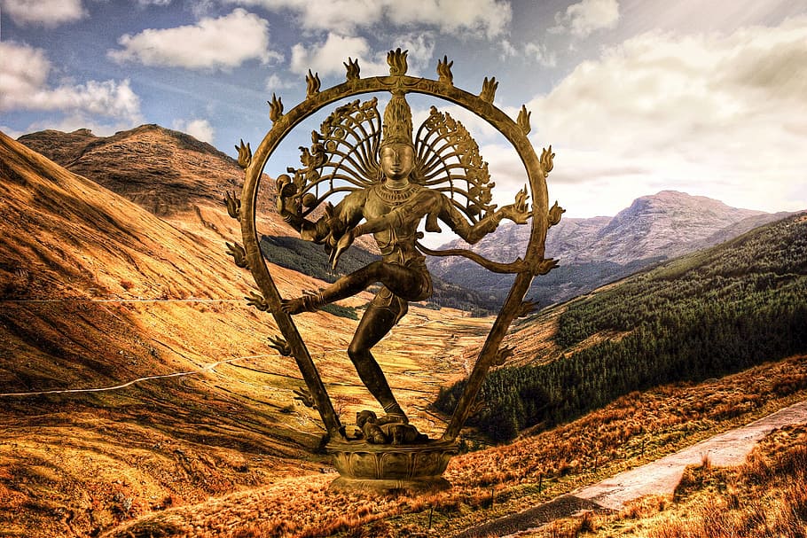 HD wallpaper: Shiva statue on mountain, nataraja, dancer, cosmic dancer,  landscape | Wallpaper Flare