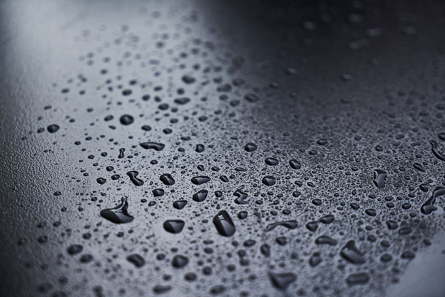 water mist on black surface, abstract, drop, grey, smoked, wet