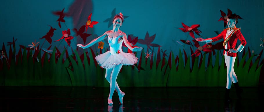 ballerina performing on stage, ballet, show, performance, costume HD wallpaper