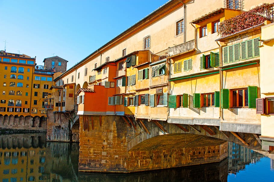 Ponte Vecchio, Bridge, Old, Florence, italy, tuscany, arno, HD wallpaper