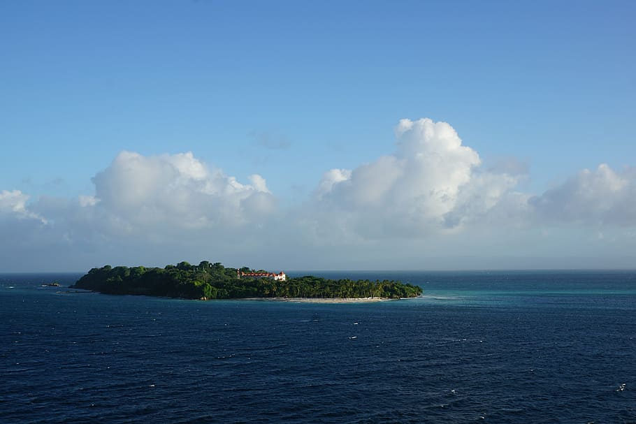 levantado, island, caribbean, bacardi island, beach, sea, sky, HD wallpaper