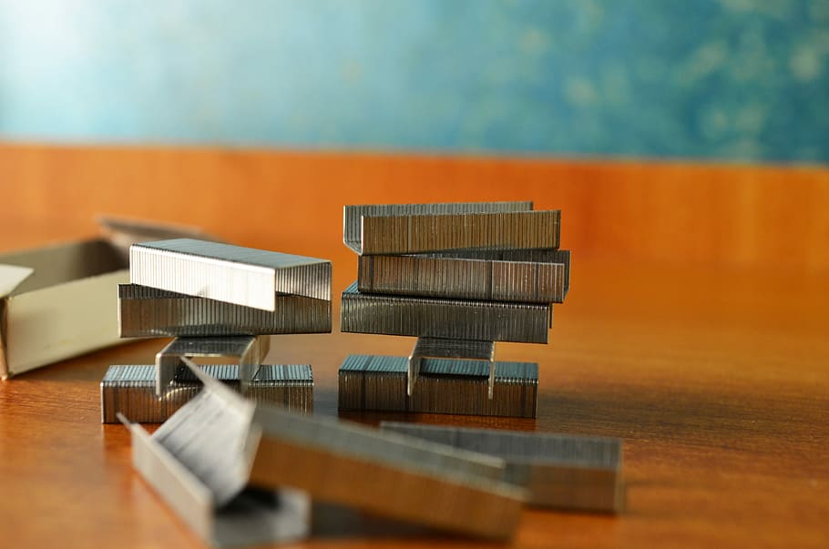 Stapler, Office, Stationery, metal, school, stapling, no people HD wallpaper