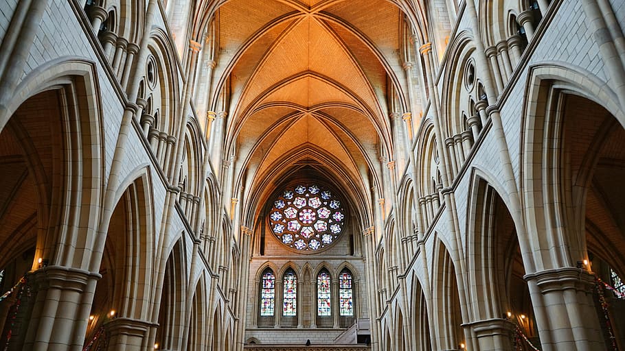 abbey, arches, architecture, building, cathedral, ceiling, chapel HD wallpaper