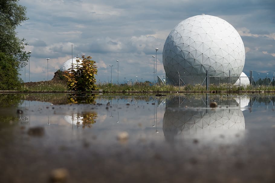 white dome structure, Radar, Wireless Technology, Signals, message transmission HD wallpaper