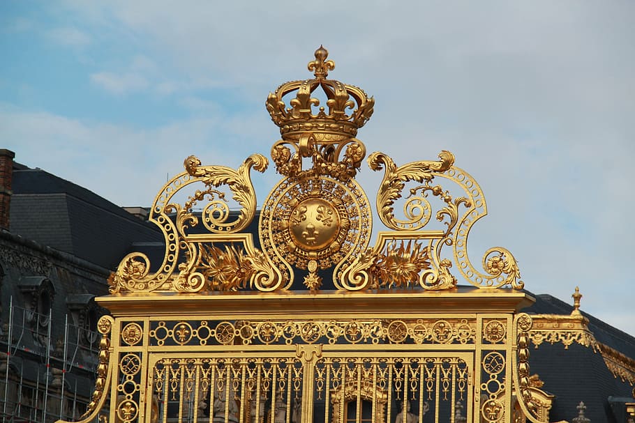 versailles, gold, door, architecture, famous Place, cultures HD wallpaper