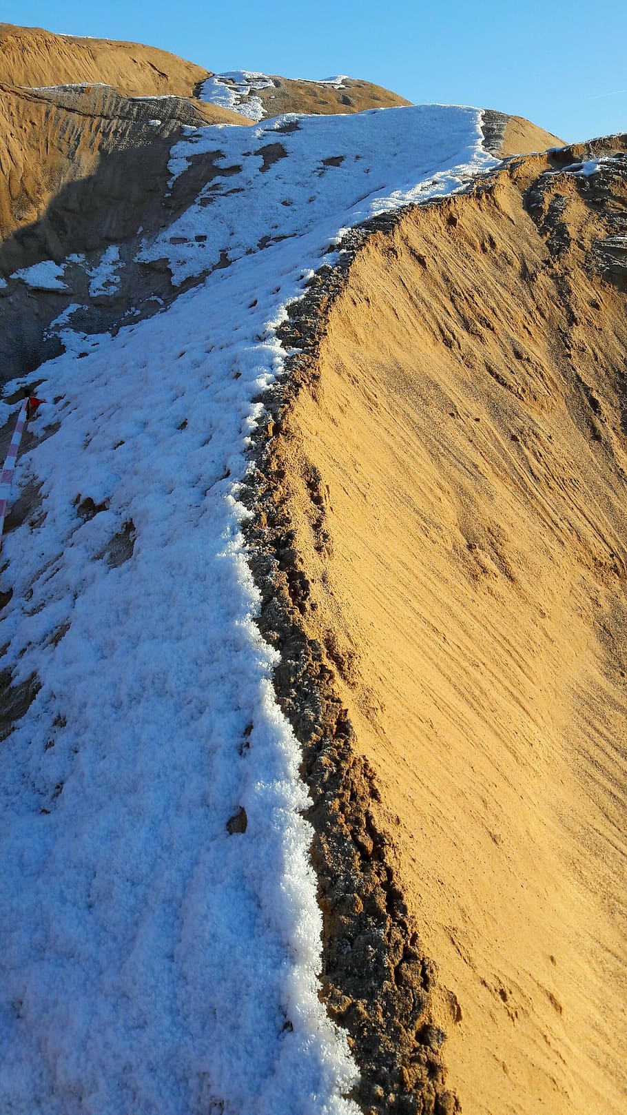 dune, snow, sand, sand dune, sand dunes, sandberg, contrast HD wallpaper