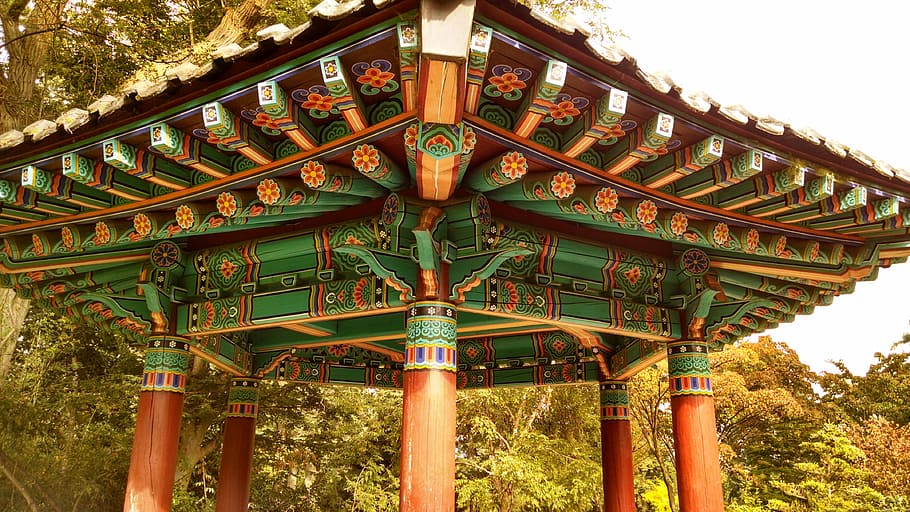 structure, korea, colors, monument, asian, memorial, architecture HD wallpaper