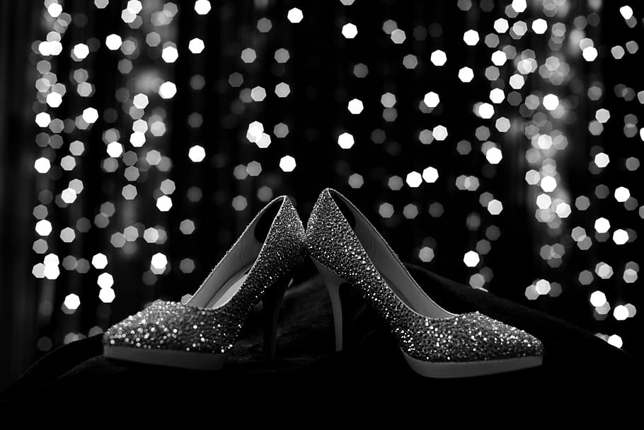 HD wallpaper: shoes, bokeh, fashion, walking, black and white, bridal,  wedding | Wallpaper Flare