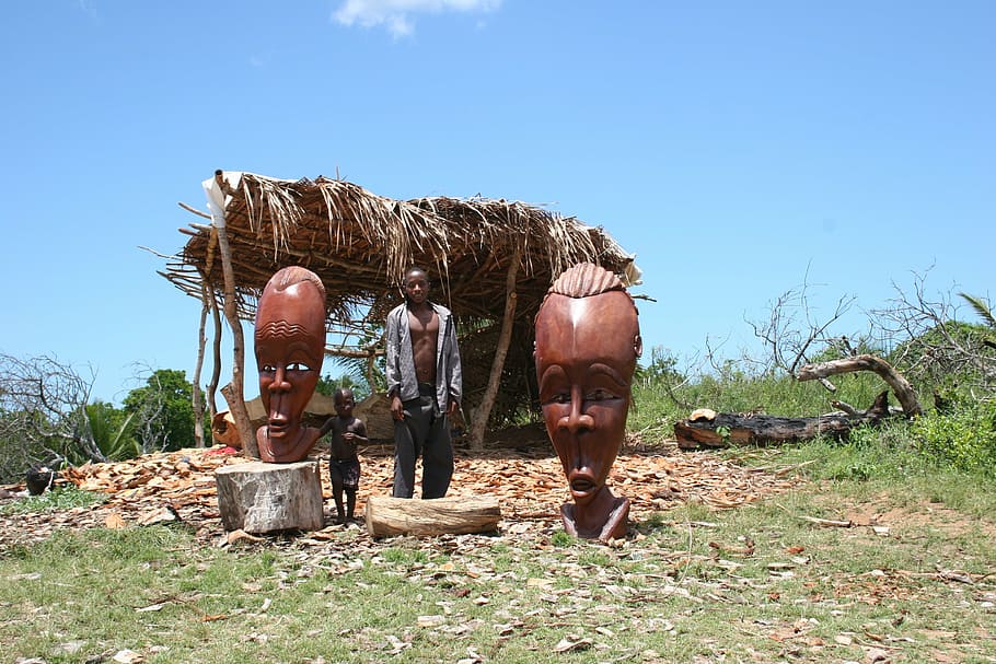 inhambane, handcraft, mozambique, woodwork, sculpture, statue, HD wallpaper