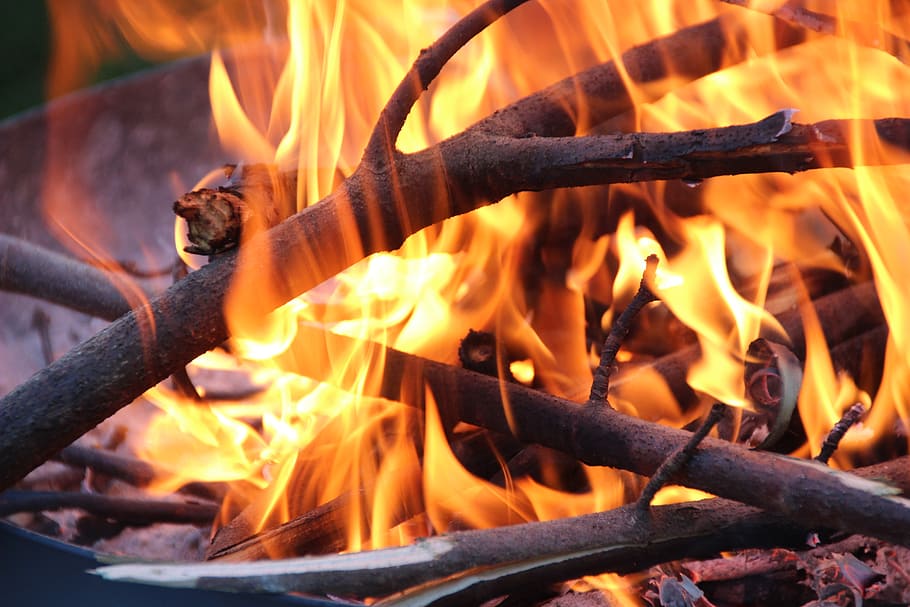 fire, burn, campfire, embers, wood, brand, wood fire, barbecue HD wallpaper