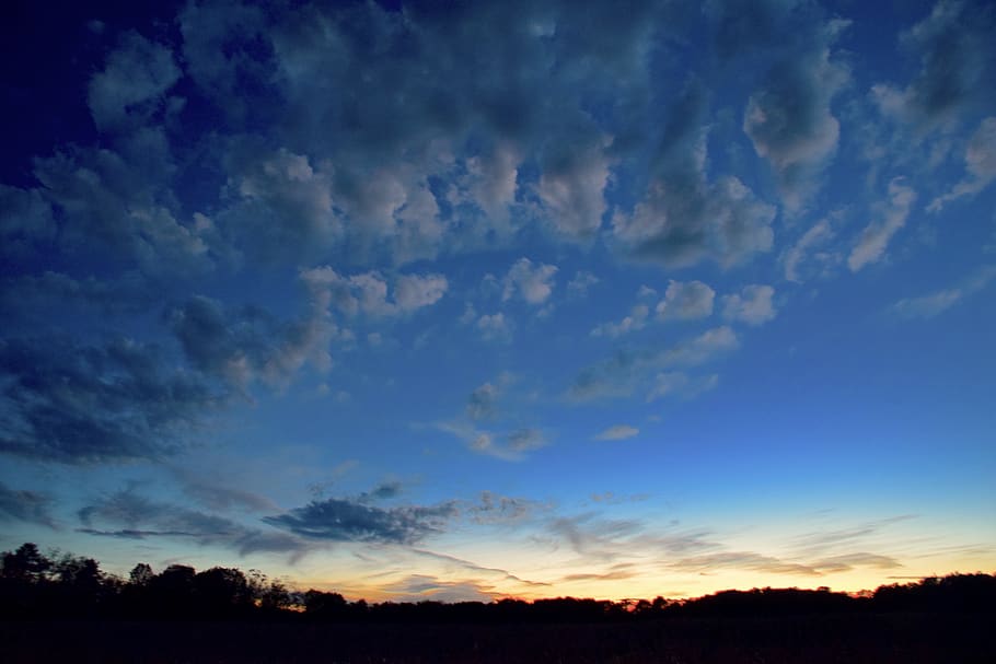 sunset, clouds, night sky, twilight, landscape, nature, outdoor HD wallpaper