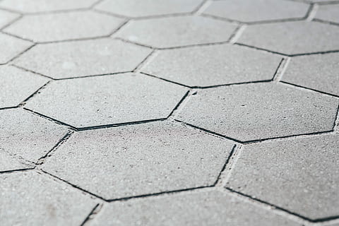 Hexagonal floor tiles, background, sidewalk, cobblestone, pattern HD wallpaper