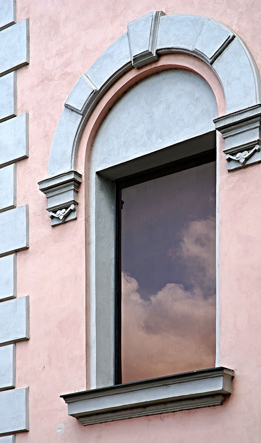 window, reflection, architecture, sky, clouds, built structure HD wallpaper