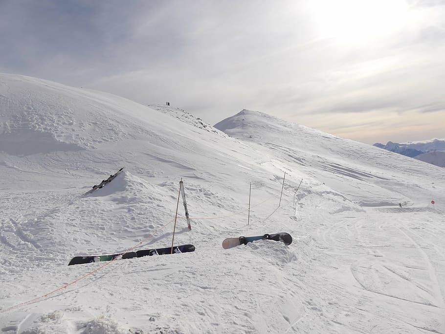 mountain, snow, alps, summit, snowy, panoramic, ski, winter HD wallpaper
