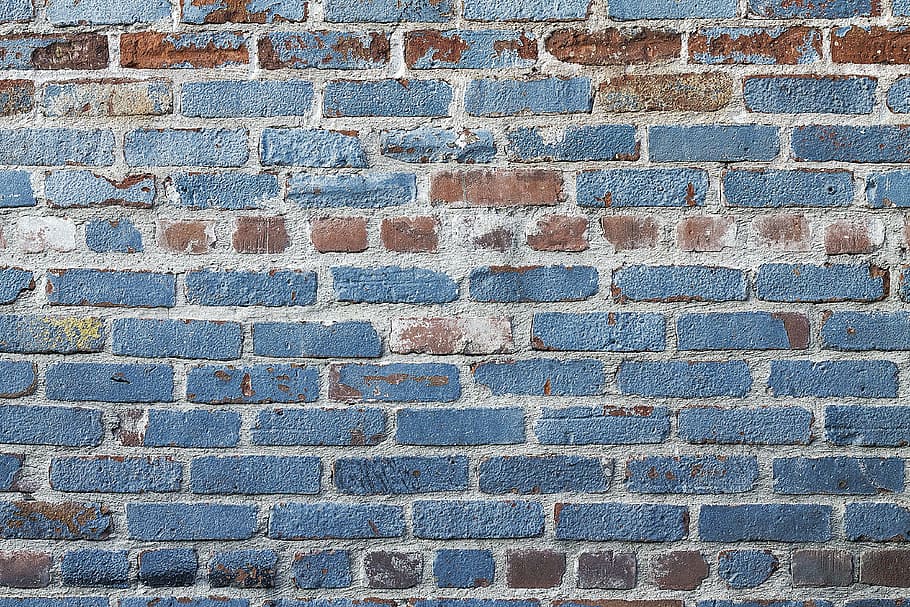 Blue Brick Wall with Soft Spotlight royalty free stock image  Brick wall  Stock images free Brick wall background