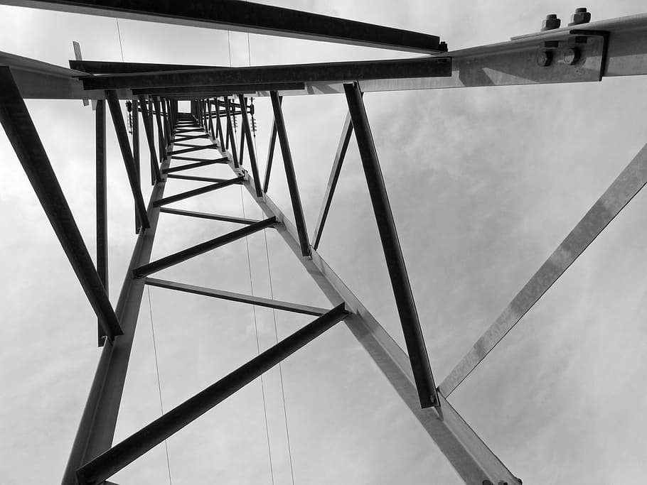 Electrical Tower, Structure, metal structure, geometry, electricity HD wallpaper