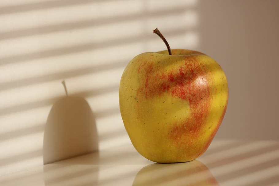 apple, shadow, apples, fruit, healthy eating, food, food and drink HD wallpaper