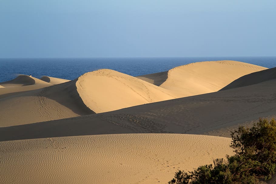 Hd Wallpaper Maspalomas Beach Dunes Sea Canary Islands Landscape