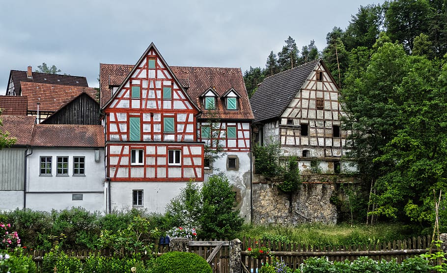 HD wallpaper: historic center, fachwerkhaus, historically, building