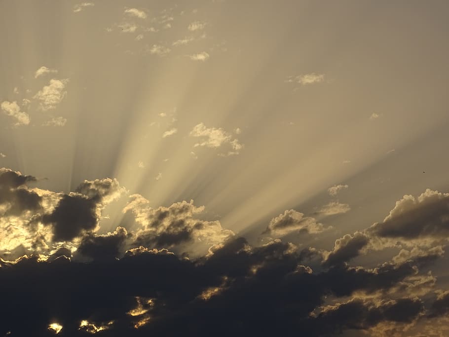 sky, cloud, light, sunset, cozy, sunshine, cloud - sky, beauty in nature HD wallpaper