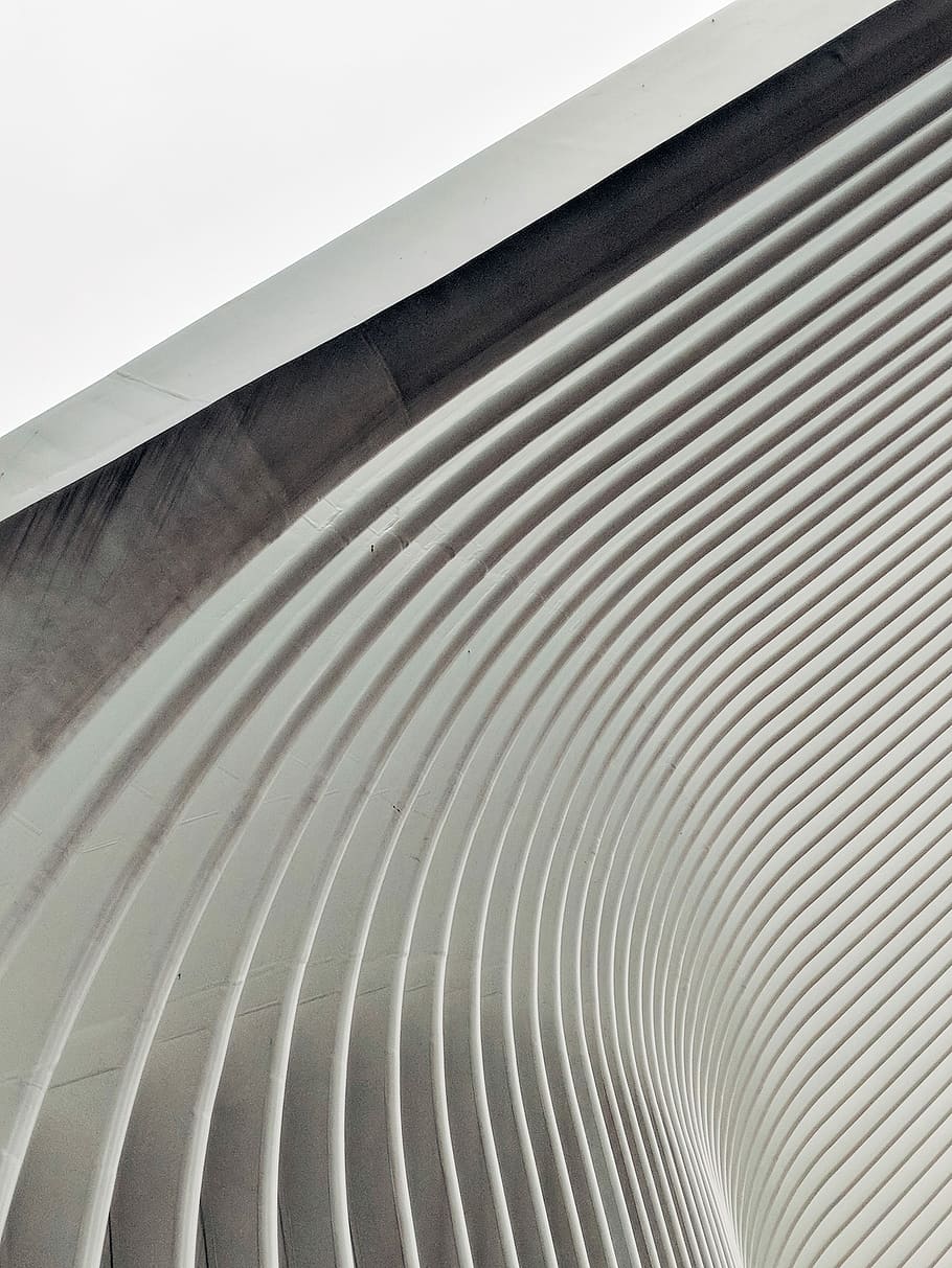 worms eye view of building, design, grid, minimal architecture HD wallpaper