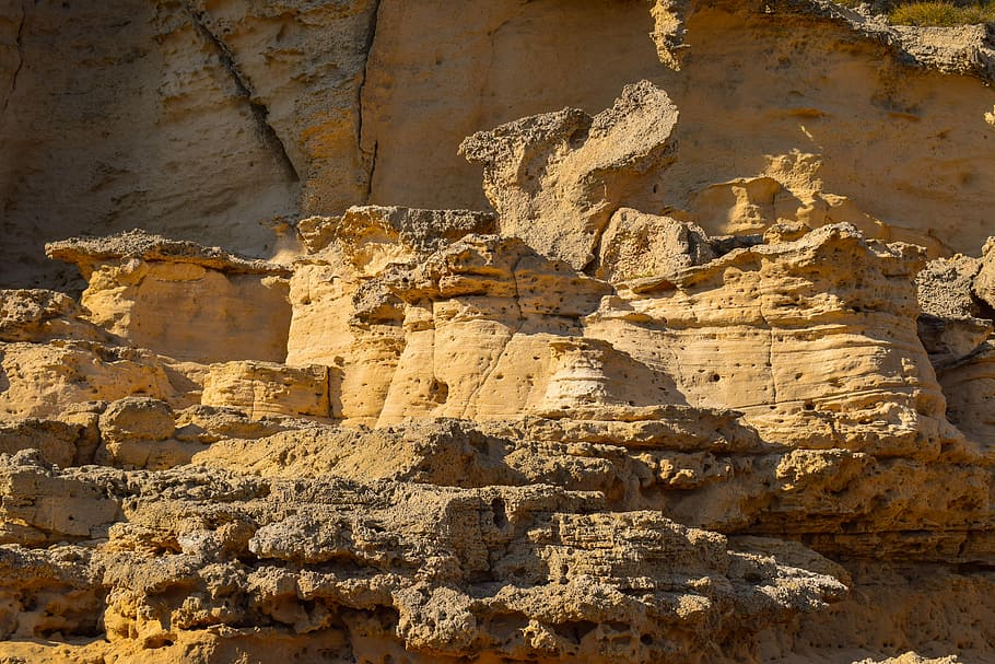 Wall, Erosion, Nature, Rock, cliff, geology, rough, sandstone HD wallpaper