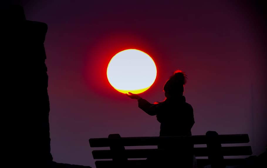 Sun, Evening, Sunset, Mood, sky, afterglow, romantic, abendstimmung HD wallpaper