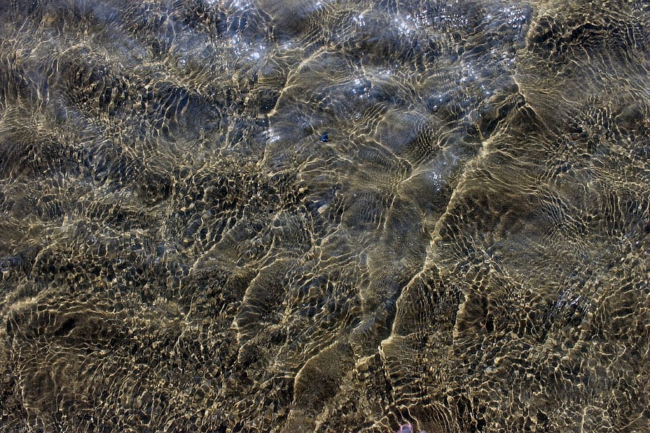 sand, reflection, sea, beach, nature, ocean, texture, background HD wallpaper