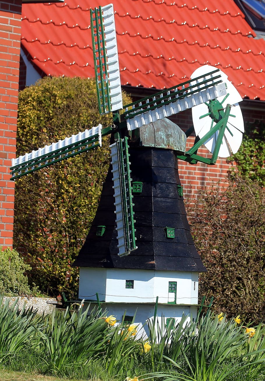 windmill, dutch windmill, dithmarschen, built structure, architecture HD wallpaper