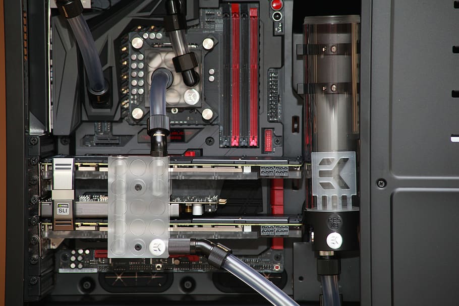 watercooling, pc, computer, technology, machinery, no people HD wallpaper