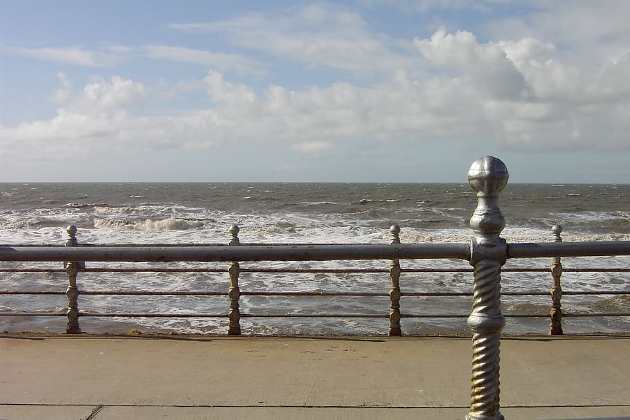 blackpool, ocean, sea, promenade, beach, sand, england, coast HD wallpaper