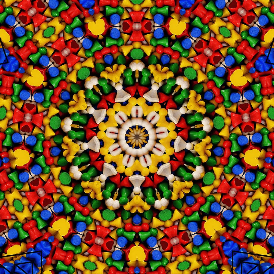close-up photo of assorted-color plastic toy lot, kaleidoscope HD wallpaper