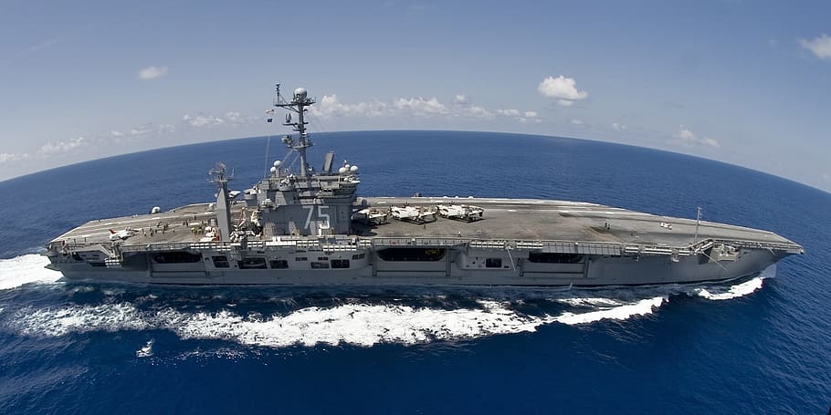 gray battleship on body of water, Sea, Ocean, Water, navy, military HD wallpaper