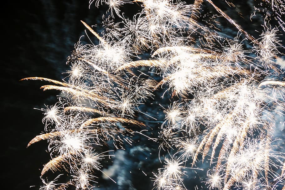 timelapse photography of fireworks, firecrackers, light, new year HD wallpaper