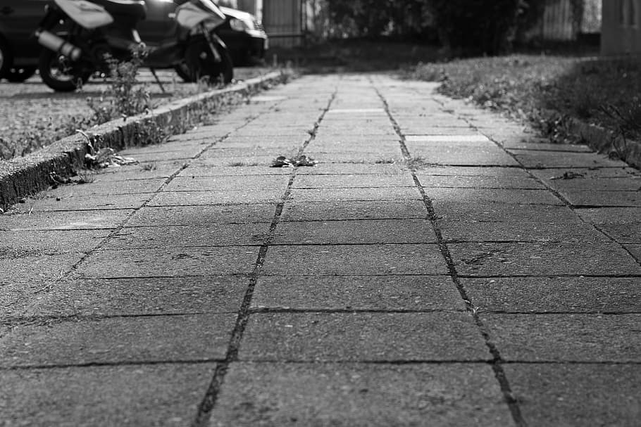 pavement, path, walking, shading, black and white, travel, ferry HD wallpaper