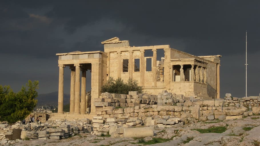 architecture, athens, acropolis, greece, history, the past HD wallpaper