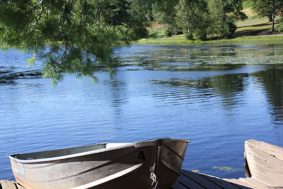 Boat, Summer, kutshers, water, lake, nature, nautical vessel HD wallpaper