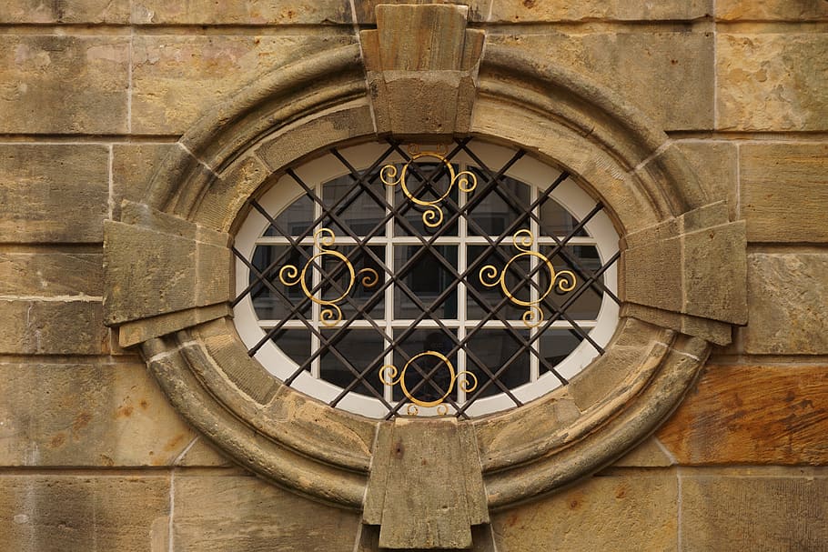 kassel, town hall, window, architecture, building, facade, grid HD wallpaper