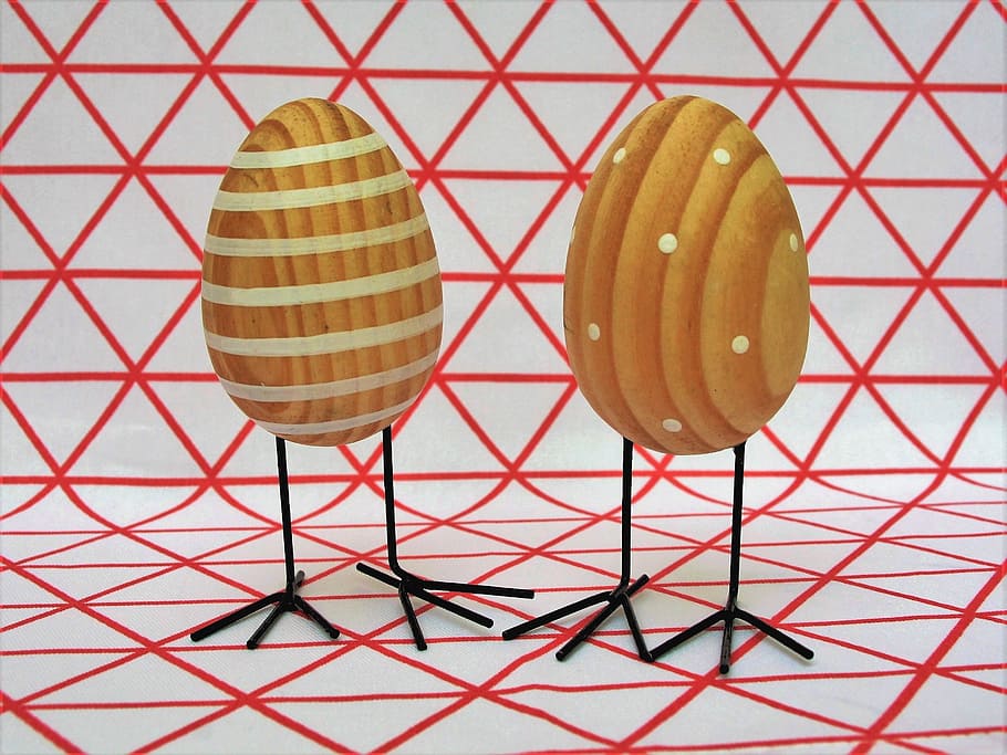 easter eggs, wooden, model, shape, abstract, texture, color HD wallpaper