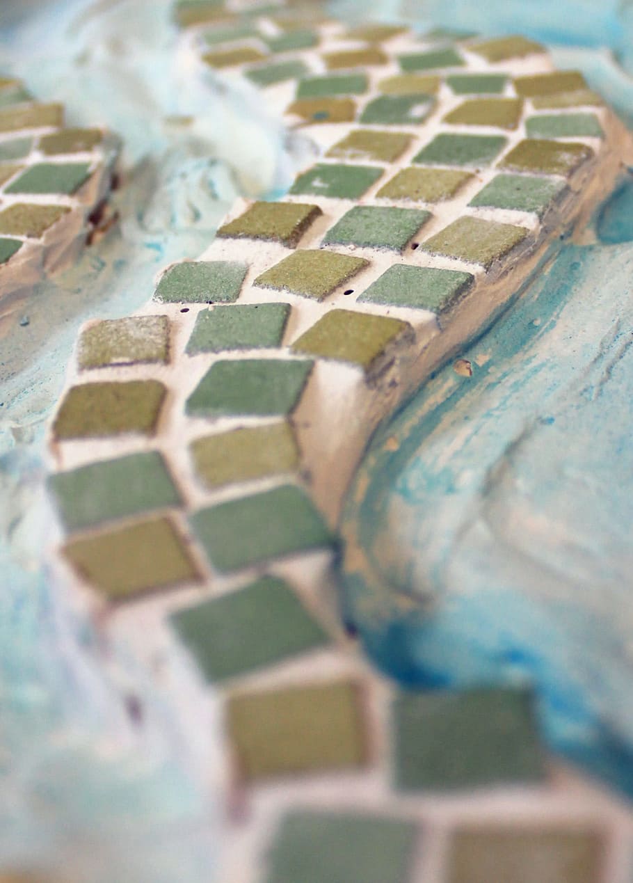Mosaic, Lines, Series, Artwork, Ornament, pattern, square, no people HD wallpaper