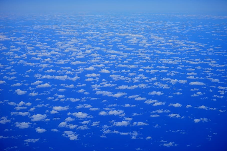 clouds, sky, fly, above the clouds, blue, cloud - sky, aerial view HD wallpaper