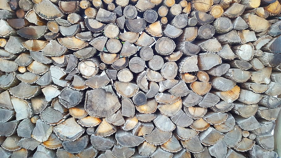 Wood, Log, Firewood, Stacked Up, holzstapel, large group of objects HD wallpaper