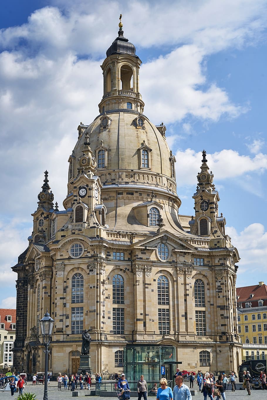 frauenkirche, dresden, germany, building, church, architecture