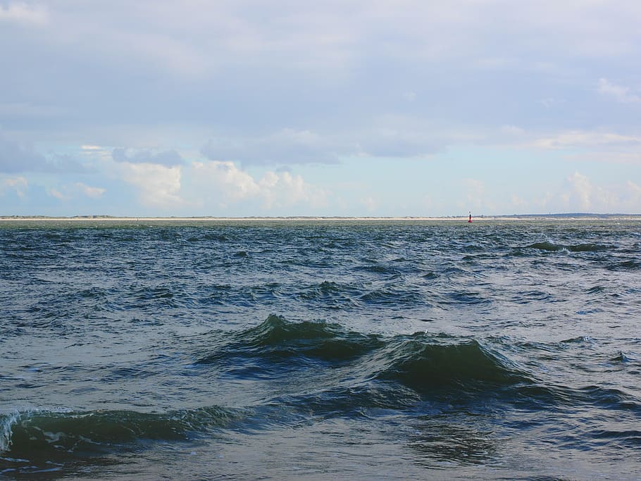 sea at daytime, water, wave, flow, dangerous, sylt, southern tip HD wallpaper