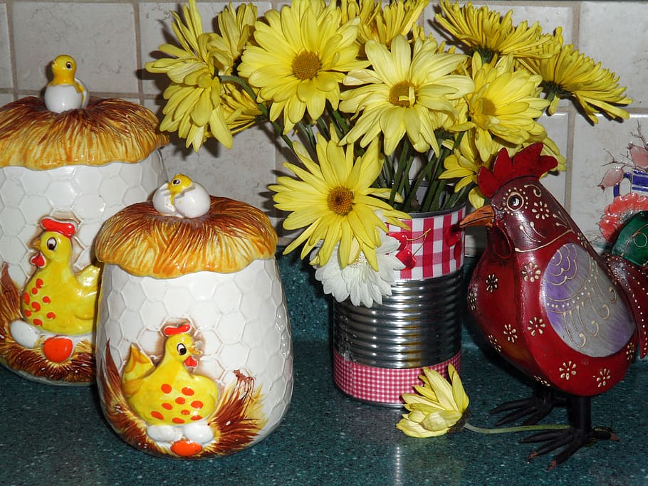 kitchen, ceramic, home, counter, decor, decoration, storage HD wallpaper