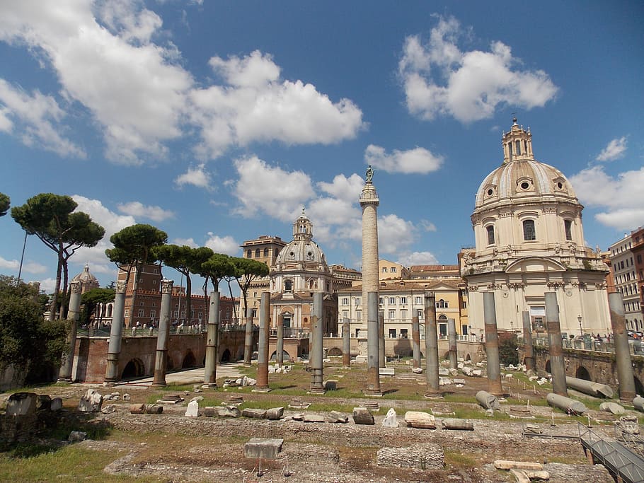 forum romanum, rome, old, landmark, architecture, church, famous, HD wallpaper