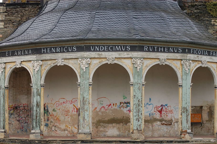 ruin, greiz, building, old, architecture, facade, historically HD wallpaper