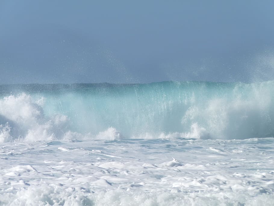 Wave, Spray, Surf, Ocean, Water, Water, Head, foam, ocean surf HD wallpaper