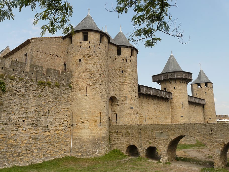 Castle, Building, Architecture, carcassonne, garrison town, HD wallpaper